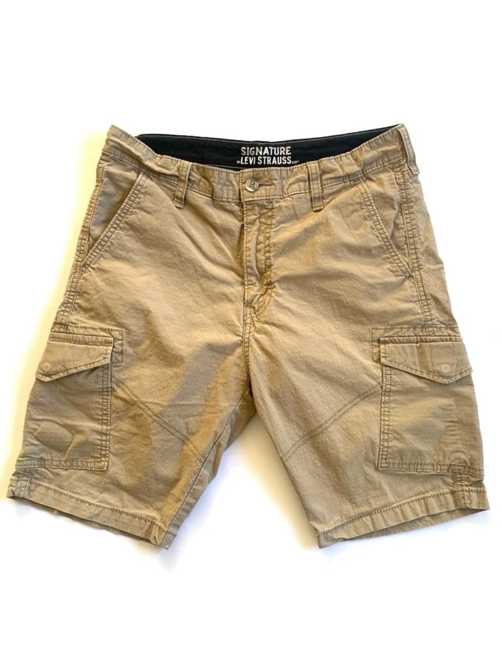 Levi Strauss Khaki Cargo Shorts Men’s W32 Stretch Utility Casual